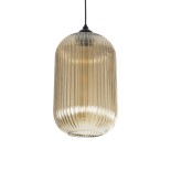 GLOBOSTAR® MELONI 206-0020 Μοντέρνο Κρεμαστό Φωτιστικό Οροφής με Ντουί 1 x E27 AC 220-240V IP20 - Mελί - Μ20 x Π20 x Υ38cm