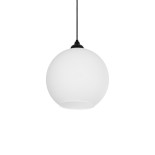 GLOBOSTAR® GABIA 206-0001 Μοντέρνο Κρεμαστό Φωτιστικό Οροφής με Ντουί 1 x E27 AC 220-240V IP20 - Λευκό - Μ25 x Π25 x Υ26cm