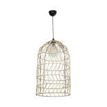 GLOBOSTAR® NETI 205-0025 Boho Κρεμαστό Φωτιστικό Οροφής με Ντουί 1 x E27 AC 220-240V IP20 - Μπεζ - M35 x Π35 x Υ63cm