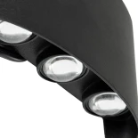 kelvo® SIXOAD KLV-101-0009 Φωτιστικό Τοίχου / Απλίκα LED 18W 1980lm 30° AC 220-240V Αδιάβροχο IP65 Φυσικό Λευκό 4500K - CREE XPE Chip & TÜV SÜD Driver - Μαύρο Ματ - Μ17 x Π4 x Υ8cm - 5 Χρόνια Εγγύηση