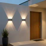 kelvo® SIXOAD KLV-101-0010 Φωτιστικό Τοίχου / Απλίκα LED 18W 1980lm 30° AC 220-240V Αδιάβροχο IP65 Φυσικό Λευκό 4500K - CREE XPE Chip & TÜV SÜD Driver - Γκρι Ανθρακί Ματ - Μ17 x Π4 x Υ8cm - 5 Χρόνια Εγγύηση