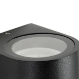 kelvo® MURANO KLV-101-0012 Φωτιστικό Τοίχου / Απλίκα για Λάμπα MR16 με Ντουί GU10 AC 220-240V Αδιάβροχο IP65 - Μαύρο Ματ - Μ8 x Π8 x Υ7cm