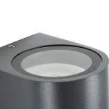 kelvo® MURANO KLV-101-0013 Φωτιστικό Τοίχου / Απλίκα για Λάμπα MR16 με Ντουί GU10 AC 220-240V Αδιάβροχο IP65 - Γκρι Ανθρακί Ματ - Μ8 x Π8 x Υ7cm