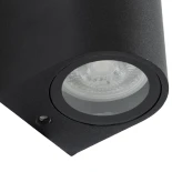 kelvo® MURANO KLV-101-0015 Φωτιστικό Τοίχου / Απλίκα για 2 Λάμπες MR16 με Ντουί GU10 AC 220-240V Αδιάβροχο IP65 - Μαύρο Ματ - Μ8 x Π8 x Υ15cm