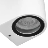 kelvo® MURANO KLV-101-0017 Φωτιστικό Τοίχου / Απλίκα για 2 Λάμπες MR16 με Ντουί GU10 AC 220-240V Αδιάβροχο IP65 - Λευκό Ματ - Μ8 x Π8 x Υ15cm