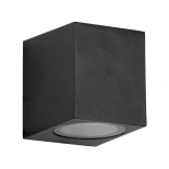 kelvo® BURANO KLV-101-0018 Φωτιστικό Τοίχου / Απλίκα για Λάμπα MR16 με Ντουί GU10 AC 220-240V Αδιάβροχο IP65 - Μαύρο Ματ - Μ8 x Π8 x Υ7cm