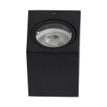 kelvo® BURANO KLV-101-0018 Φωτιστικό Τοίχου / Απλίκα για Λάμπα MR16 με Ντουί GU10 AC 220-240V Αδιάβροχο IP65 - Μαύρο Ματ - Μ8 x Π8 x Υ7cm