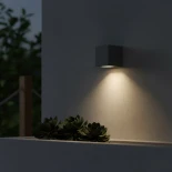 kelvo® BURANO KLV-101-0019 Φωτιστικό Τοίχου / Απλίκα για Λάμπα MR16 με Ντουί GU10 AC 220-240V Αδιάβροχο IP65 - Γκρι Ανθρακί Ματ - Μ8 x Π8 x Υ7cm