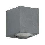 kelvo® BURANO KLV-101-0019 Φωτιστικό Τοίχου / Απλίκα για Λάμπα MR16 με Ντουί GU10 AC 220-240V Αδιάβροχο IP65 - Γκρι Ανθρακί Ματ - Μ8 x Π8 x Υ7cm