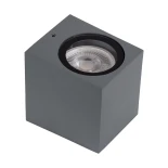 kelvo® BURANO KLV-101-0019 Φωτιστικό Τοίχου / Απλίκα για Λάμπα MR16 με Ντουί GU10 AC 220-240V Αδιάβροχο IP65 - Γκρι Ανθρακί Ματ - Μ8 x Π8 x Υ7cm