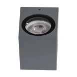 kelvo® BURANO KLV-101-0019 Φωτιστικό Τοίχου / Απλίκα για Λάμπα MR16 με Ντουί GU10 AC 220-240V Αδιάβροχο IP65 - Γκρι Ανθρακί Ματ - Μ8 x Π8 x Υ7cm