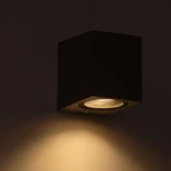 kelvo® BURANO KLV-101-0019 Φωτιστικό Τοίχου / Απλίκα για Λάμπα MR16 με Ντουί GU10 AC 220-240V Αδιάβροχο IP65 - Γκρι Ανθρακί Ματ - Μ8 x Π8 x Υ7cm