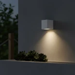 kelvo® BURANO KLV-101-0020 Φωτιστικό Τοίχου / Απλίκα για Λάμπα MR16 με Ντουί GU10 AC 220-240V Αδιάβροχο IP65 - Λευκό Ματ - Μ8 x Π8 x Υ7cm