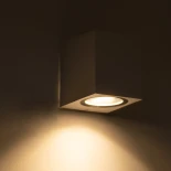 kelvo® BURANO KLV-101-0020 Φωτιστικό Τοίχου / Απλίκα για Λάμπα MR16 με Ντουί GU10 AC 220-240V Αδιάβροχο IP65 - Λευκό Ματ - Μ8 x Π8 x Υ7cm