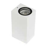 kelvo® BURANO KLV-101-0023 Φωτιστικό Τοίχου / Απλίκα για 2 Λάμπες MR16 με Ντουί GU10 AC 220-240V Αδιάβροχο IP65 - Λευκό Ματ - Μ8 x Π8 x Υ15cm