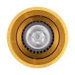 kelvo® AKIRA KLV-101-0027 Κινούμενο Φωτιστικό Downlight Σποτ για Λάμπα MR16 με Ντουί GU10 AC 220-240V IP20 - Χρυσό Βούρτσας - Μ8 x Π8 x Υ10cm