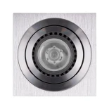 kelvo® AKIRA KLV-101-0030 Κινούμενο Φωτιστικό Downlight Σποτ για Λάμπα MR16 με Ντουί GU10 AC 220-240V IP20 - Νίκελ Βούρτσας - Μ8 x Π8 x Υ10cm