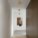 kelvo® AKIRA KLV-101-0031 Κινούμενο Φωτιστικό Downlight Σποτ για Λάμπα MR16 με Ντουί GU10 AC 220-240V IP20 - Χρυσό Βούρτσας - Μ8 x Π8 x Υ10cm