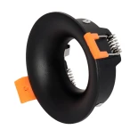 kelvo® OMICRON KLV-101-0034 Χωνευτό Φωτιστικό Downlight Σποτ για Λάμπα MR16 με Ντουί 1 x GU10 AC 220-240V IP20 - Μαύρο Ματ - Μ8.5 x Π8.5 x Υ3cm / Q7.5cm