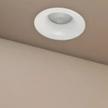 kelvo® LAMDA KLV-101-0045 Χωνευτό Φωτιστικό Downlight Σποτ Μπάνιου για Λάμπα MR16 με Ντουί 1 x GU10 AC 220-240V Αδιάβροχο IP65 - Λευκό Ματ - Μ8.5 x Π8.5 x Υ3.5cm / Q7.5cm