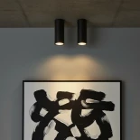 kelvo® DUCT KLV-101-0050 Φωτιστικό Downlight Σποτ για Λάμπα MR16 με Ντουί GU10 AC 220-240V IP20 - Μαύρο Ματ - Μ6 x Π6 x Υ15cm