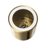 kelvo® MARETTI KLV-101-0058 Φωτιστικό Downlight Σποτ για Λάμπα MR16 με Ντουί GU10 AC 220-240V Αδιάβροχο IP65 - Χρυσό Πλατίνα - Μ9 x Π9 x Υ9cm