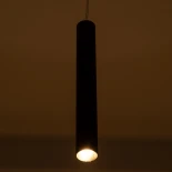 kelvo® CANAL KLV-101-0070 Κρεμαστό Φωτιστικό Οροφής LED 7W 700lm 36° AC 220-240V IP20 Θερμό Λευκό 2700K - Bridgelux COB Chip & TÜV SÜD Driver - Μαύρο Ματ - Μ4 x Π4 x Υ30cm - 5 Χρόνια Εγγύηση