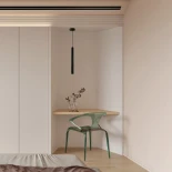 kelvo® CANAL KLV-101-0071 Κρεμαστό Φωτιστικό Οροφής LED 7W 700lm 36° AC 220-240V IP20 Θερμό Λευκό 2700K - Bridgelux COB Chip & TÜV SÜD Driver - Μαύρο Ματ - Μ4 x Π4 x Υ40cm - 5 Χρόνια Εγγύηση