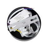 kelvo® CANAL KLV-101-0072 Κρεμαστό Φωτιστικό Οροφής LED 7W 700lm 36° AC 220-240V IP20 Θερμό Λευκό 2700K - Bridgelux COB Chip & TÜV SÜD Driver - Μαύρο Ματ - Μ4 x Π4 x Υ60cm - 5 Χρόνια Εγγύηση