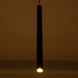 kelvo® CANAL KLV-101-0072 Κρεμαστό Φωτιστικό Οροφής LED 7W 700lm 36° AC 220-240V IP20 Θερμό Λευκό 2700K - Bridgelux COB Chip & TÜV SÜD Driver - Μαύρο Ματ - Μ4 x Π4 x Υ60cm - 5 Χρόνια Εγγύηση