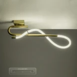 kelvo® GLOW KLV-101-0148 Φωτιστικό Οροφής LED 18W 1800lm 360° AC 220-240V IP20 Ρυθμιζόμενο Λευκό CCT με On/Off 2700K/4500K/6000K - Lumileds SMD Chip - Χρυσό Πλατίνα - Μ65 x Π30 x Υ30cm - 3 Χρόνια Εγγύηση