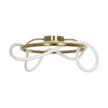 kelvo® GLOW KLV-101-0149 Φωτιστικό Οροφής LED 34W 3400lm 360° AC 220-240V IP20 Ρυθμιζόμενο Λευκό CCT με Χειριστήριο από 2700K έως 6000K Dimmable - Lumileds SMD Chip - Χρυσό Πλατίνα - Μ60 x Π60 x Υ30cm - 3 Χρόνια Εγγύηση