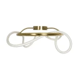 kelvo® GLOW KLV-101-0149 Φωτιστικό Οροφής LED 34W 3400lm 360° AC 220-240V IP20 Ρυθμιζόμενο Λευκό CCT με Χειριστήριο από 2700K έως 6000K Dimmable - Lumileds SMD Chip - Χρυσό Πλατίνα - Μ60 x Π60 x Υ30cm - 3 Χρόνια Εγγύηση