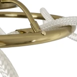 kelvo® GLOW KLV-101-0149 Φωτιστικό Οροφής LED 34W 3400lm 360° AC 220-240V IP20 Ρυθμιζόμενο Λευκό CCT με Χειριστήριο από 2700K έως 6000K Dimmable - Lumileds SMD Chip - Χρυσό Πλατίνα - Μ60 x Π60 x Υ30cm - 3 Χρόνια Εγγύηση