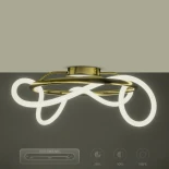 kelvo® GLOW KLV-101-0149 Φωτιστικό Οροφής LED 34W 3400lm 360° AC 220-240V IP20 Ρυθμιζόμενο Λευκό CCT με Χειριστήριο από 2700K έως 6000K Dimmable - Lumileds SMD Chip - Χρυσό Πλατίνα - Μ60 x Π60 x Υ30cm - 3 Χρόνια Εγγύηση