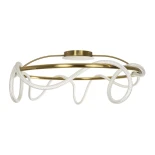 kelvo® GLOW KLV-101-0150 Φωτιστικό Οροφής LED 65W 6500lm 360° AC 220-240V IP20 Ρυθμιζόμενο Λευκό CCT με Χειριστήριο από 2700K έως 6000K Dimmable - Lumileds SMD Chip - Χρυσό Πλατίνα - Μ100 x Π100 x Υ30cm - 3 Χρόνια Εγγύηση