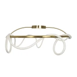 kelvo® GLOW KLV-101-0150 Φωτιστικό Οροφής LED 65W 6500lm 360° AC 220-240V IP20 Ρυθμιζόμενο Λευκό CCT με Χειριστήριο από 2700K έως 6000K Dimmable - Lumileds SMD Chip - Χρυσό Πλατίνα - Μ100 x Π100 x Υ30cm - 3 Χρόνια Εγγύηση