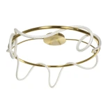 kelvo® GLOW KLV-101-0150 Φωτιστικό Οροφής LED 65W 6500lm 360° AC 220-240V IP20 Ρυθμιζόμενο Λευκό CCT με Χειριστήριο από 2700K έως 6000K Dimmable - Lumileds SMD Chip - Χρυσό Πλατίνα - Μ100 x Π100 x Υ30cm - 3 Χρόνια Εγγύηση