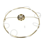 kelvo® GLOW KLV-101-0151 Φωτιστικό Οροφής LED 89W 8900lm 360° AC 220-240V IP20 Ρυθμιζόμενο Λευκό CCT με Χειριστήριο από 2700K έως 6000K Dimmable - Lumileds SMD Chip - Χρυσό Πλατίνα - Μ150 x Π150 x Υ30cm - 3 Χρόνια Εγγύηση