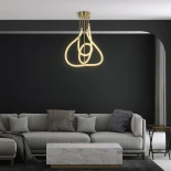 kelvo® GLOW KLV-101-0152 Φωτιστικό Οροφής LED 40W 4000lm 360° AC 220-240V IP20 Ρυθμιζόμενο Λευκό CCT με Χειριστήριο από 2700K έως 6000K Dimmable - Lumileds SMD Chip - Χρυσό Πλατίνα - Μ50 x Π50 x Υ70cm - 3 Χρόνια Εγγύηση