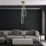 kelvo® GLOW KLV-101-0153 Φωτιστικό Οροφής LED 42W 4200lm 360° AC 220-240V IP20 Ρυθμιζόμενο Λευκό CCT με Χειριστήριο από 2700K έως 6000K Dimmable - Lumileds SMD Chip - Χρυσό Πλατίνα - Μ50 x Π50 x Υ70cm - 3 Χρόνια Εγγύηση