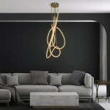 kelvo® GLOW KLV-101-0154 Φωτιστικό Οροφής LED 85W 8500lm 360° AC 220-240V IP20 Ρυθμιζόμενο Λευκό CCT με Χειριστήριο από 2700K έως 6000K Dimmable - Lumileds SMD Chip - Χρυσό Πλατίνα - Μ100 x Π100 x Υ140cm - 3 Χρόνια Εγγύηση