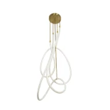 kelvo® GLOW KLV-101-0154 Φωτιστικό Οροφής LED 85W 8500lm 360° AC 220-240V IP20 Ρυθμιζόμενο Λευκό CCT με Χειριστήριο από 2700K έως 6000K Dimmable - Lumileds SMD Chip - Χρυσό Πλατίνα - Μ100 x Π100 x Υ140cm - 3 Χρόνια Εγγύηση