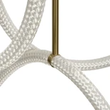 kelvo® GLOW KLV-101-0154 Φωτιστικό Οροφής LED 85W 8500lm 360° AC 220-240V IP20 Ρυθμιζόμενο Λευκό CCT με Χειριστήριο από 2700K έως 6000K Dimmable - Lumileds SMD Chip - Χρυσό Πλατίνα - Μ100 x Π100 x Υ140cm - 3 Χρόνια Εγγύηση