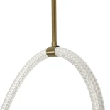 kelvo® GLOW KLV-101-0156 Κρεμαστό Φωτιστικό Οροφής LED 34W 3400lm 360° AC 220-240V IP20 Ρυθμιζόμενο Λευκό CCT με Χειριστήριο από 2700K έως 6000K Dimmable - Lumileds SMD Chip - Χρυσό Πλατίνα - Μ20 x Π35 x Υ120cm - 3 Χρόνια Εγγύηση