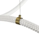 kelvo® GLOW KLV-101-0157 Κρεμαστό Φωτιστικό Οροφής LED 65W 6500lm 360° AC 220-240V IP20 Ρυθμιζόμενο Λευκό CCT με Χειριστήριο από 2700K έως 6000K Dimmable - Lumileds SMD Chip - Χρυσό Πλατίνα - Μ150 x Π70 x Υ90cm - 3 Χρόνια Εγγύηση