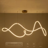 kelvo® GLOW KLV-101-0157 Κρεμαστό Φωτιστικό Οροφής LED 65W 6500lm 360° AC 220-240V IP20 Ρυθμιζόμενο Λευκό CCT με Χειριστήριο από 2700K έως 6000K Dimmable - Lumileds SMD Chip - Χρυσό Πλατίνα - Μ150 x Π70 x Υ90cm - 3 Χρόνια Εγγύηση