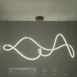 kelvo® GLOW KLV-101-0157 Κρεμαστό Φωτιστικό Οροφής LED 65W 6500lm 360° AC 220-240V IP20 Ρυθμιζόμενο Λευκό CCT με Χειριστήριο από 2700K έως 6000K Dimmable - Lumileds SMD Chip - Χρυσό Πλατίνα - Μ150 x Π70 x Υ90cm - 3 Χρόνια Εγγύηση