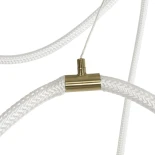 kelvo® GLOW KLV-101-0158 Κρεμαστό Φωτιστικό Οροφής LED 105W 10500lm 360° AC 220-240V IP20 Ρυθμιζόμενο Λευκό CCT με Χειριστήριο από 2700K έως 6000K Dimmable - Lumileds SMD Chip - Χρυσό Πλατίνα - Μ180 x Π180 x Υ110cm - 3 Χρόνια Εγγύηση