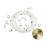 kelvo® GLOW KLV-101-0158 Κρεμαστό Φωτιστικό Οροφής LED 105W 10500lm 360° AC 220-240V IP20 Ρυθμιζόμενο Λευκό CCT με Χειριστήριο από 2700K έως 6000K Dimmable - Lumileds SMD Chip - Χρυσό Πλατίνα - Μ180 x Π180 x Υ110cm - 3 Χρόνια Εγγύηση